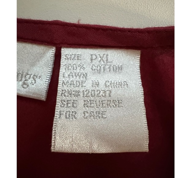 Soft Surroundings‎ Sz XLP Red Sleeveless Embroidered Top 100% Cotton Gypsycore - Picture 3 of 12